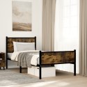 Rama łóżka z wezgłowiem i zanóżkiem, przydymiony dąb 90x200 cm Lumarko!