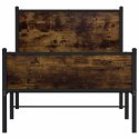 Rama łóżka z wezgłowiem i zanóżkiem, przydymiony dąb 90x200 cm Lumarko!