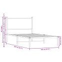 Metalowa rama łóżka z wezgłowiem, dąb sonoma, 100x200 cm Lumarko!