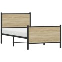 Metalowa rama łóżka z wezgłowiem i zanóżkiem 75x190 cm Lumarko!