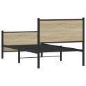 Metalowa rama łóżka z wezgłowiem i zanóżkiem 75x190 cm Lumarko!