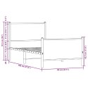 Metalowa rama łóżka z wezgłowiem i zanóżkiem 75x190 cm Lumarko!