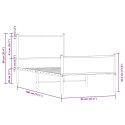 Metalowa rama łóżka z wezgłowiem i zanóżkiem 90x190 cm Lumarko!