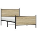 Rama łóżka z wezgłowiem i zanóżkiem, dąb sonoma 107x203 cm Lumarko!