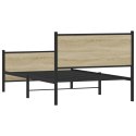 Rama łóżka z wezgłowiem i zanóżkiem, dąb sonoma 107x203 cm Lumarko!