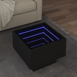 Stolik boczny z LED, czarny, 40x40x30 cm Lumarko!