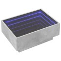 Stolik kawowy z LED, szarość betonu, 70x50x30 cm Lumarko!