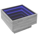 Stolik kawowy z LED, szary dąb sonoma, 50x50x30 cm Lumarko!