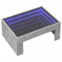 Stolik kawowy z LED Infinity, szarość betonu, 70x50x30 cm Lumarko!