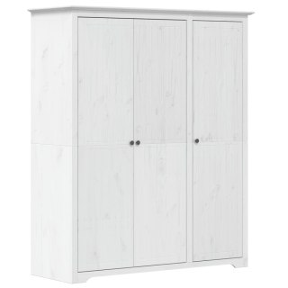 Szafa BODO, biała, 146x53,5x173 cm, lite drewno sosnowe Lumarko!