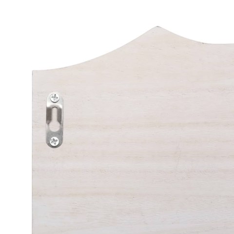 Wieszak ścienny na płaszcze, biały, 50x10x23 cm, drewniany Lumarko!