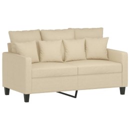 2-osobowa sofa, kremowa, 120 cm, tapicerowana tkaniną Lumarko!