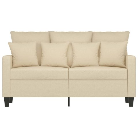 2-osobowa sofa, kremowa, 120 cm, tapicerowana tkaniną Lumarko!