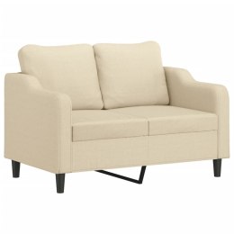 2-osobowa sofa, kremowa, 120 cm, tapicerowana tkaniną Lumarko!