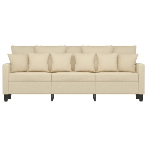 3-osobowa sofa, kremowa, 180 cm, tapicerowana tkaniną Lumarko!