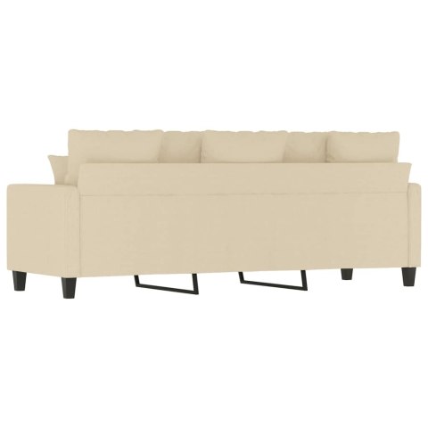3-osobowa sofa, kremowa, 180 cm, tapicerowana tkaniną Lumarko!