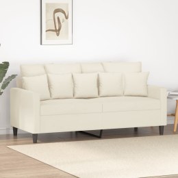 Sofa 2-osobowa, kremowy, 140 cm, tapicerowana aksamitem Lumarko!