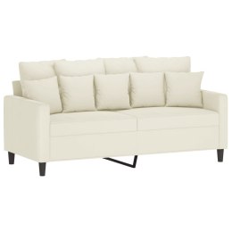 Sofa 2-osobowa, kremowy, 140 cm, tapicerowana aksamitem Lumarko!