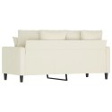 Sofa 2-osobowa, kremowy, 140 cm, tapicerowana aksamitem Lumarko!