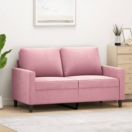 Sofa 2-osobowa, różowy, 120 cm, tapicerowana aksamitem Lumarko!