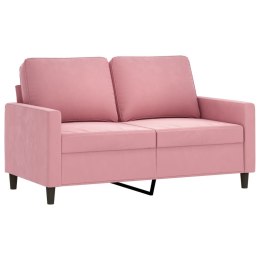 Sofa 2-osobowa, różowy, 120 cm, tapicerowana aksamitem Lumarko!