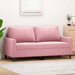 Sofa 2-osobowa, różowy, 140 cm, tapicerowana aksamitem Lumarko!