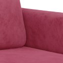 Sofa 2-osobowa, winna czerwień, 120 cm, tapicerowana aksamitem Lumarko!