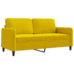 Sofa 2-osobowa, żółta, 140 cm, tapicerowana aksamitem Lumarko!