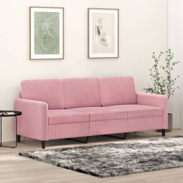 Sofa 3-osobowa, różowa, 180 cm, obita aksamitem Lumarko!