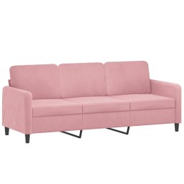 Sofa 3-osobowa, różowa, 180 cm, obita aksamitem Lumarko!