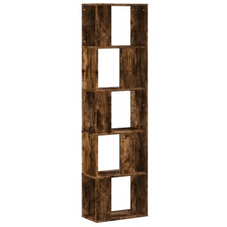 VidaXL 5-poziomowy regał na książki przydymiony dąb 45x23,5x162,5 cm