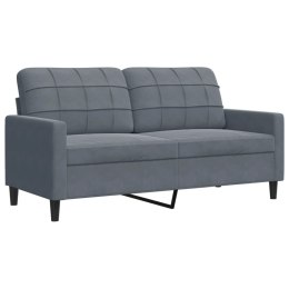 Sofa 2-osobowa, ciemnoszary, 140 cm, tapicerowana aksamitem Lumarko!