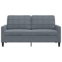 Sofa 2-osobowa, ciemnoszary, 140 cm, tapicerowana aksamitem Lumarko!