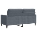 Sofa 2-osobowa, ciemnoszary, 140 cm, tapicerowana aksamitem Lumarko!