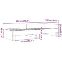 Rama łóżka, przydymiony dąb, 100x200cm, materiał drewnopochodny Lumarko!