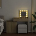 Toaletka z oświetleniem LED, dąb sonoma, 115x37x110,5 cm Lumarko!