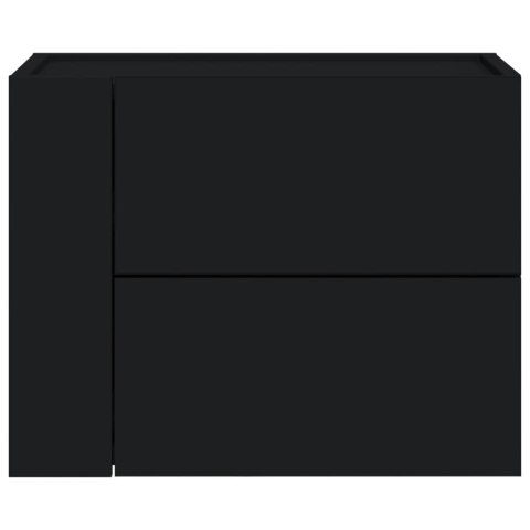 Wisząca szafka nocna, czarna, 45x30x35 cm Lumarko!