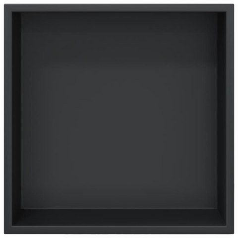 Wnęka prysznicowa, czarna matowa, 32x32x9 cm, stal nierdzewna Lumarko!