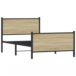 Metalowa rama łóżka z wezgłowiem i zanóżkiem 100x200 cm Lumarko!