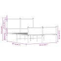 Metalowa rama łóżka z wezgłowiem i zanóżkiem 120x200 cm Lumarko!