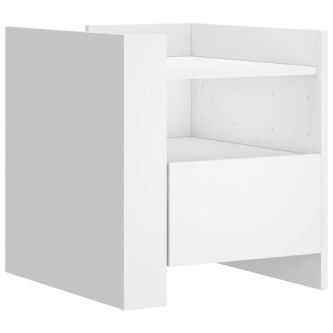 Szafka nocna, biała, 45x50x50 cm, materiał drewnopochodny Lumarko!