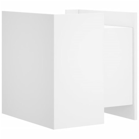 Szafka nocna, biała, 45x50x50 cm, materiał drewnopochodny Lumarko!