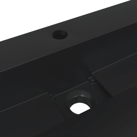 Umywalka, 120x46x11cm, kompozyt mineralny/marmurowy, czarny mat Lumarko!
