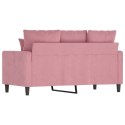 Sofa 2-osobowa, różowy, 120 cm, tapicerowana aksamitem Lumarko!