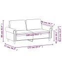 Sofa 2-osobowa, czarna, 140 cm, tapicerowana aksamitem Lumarko!