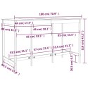  Stolik barowy, biały, 180x80x110 cm, lite drewno sosnowe Lumarko!