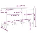  Stolik barowy, czarny, 180x80x110 cm, lite drewno sosnowe Lumarko!