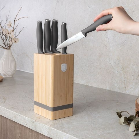 Zestaw Noży Berlinger Haus Bh-2968 Antracit W Bloku Bambusowym Lumarko!