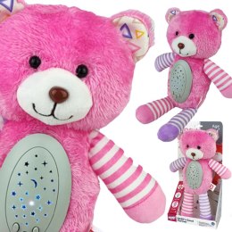 BABY Przytulanka Usypiacz Projektor 2w1 Różowy Miś - 10 Kołysanek Lek Lumarko!