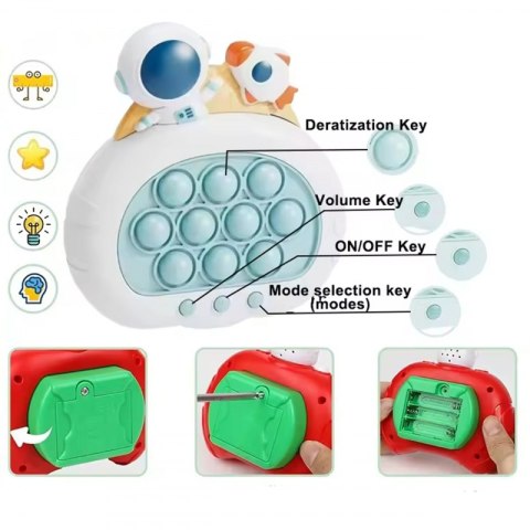 Gra POP IT Elektryczna Antystresowa Zręcznościowa Kosmos Lek Lumarko!